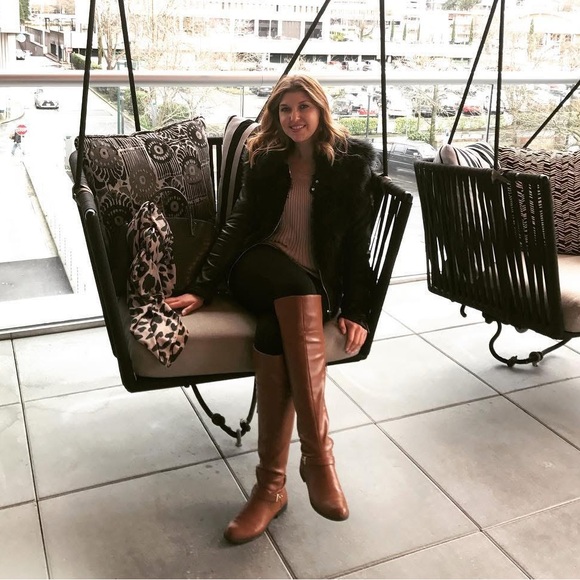 Brown Knee-High Riding Boots - Picture 1 of 10